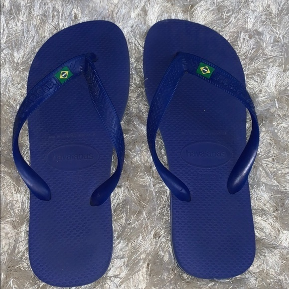 Havaianas navy blue Brazilian flip flops